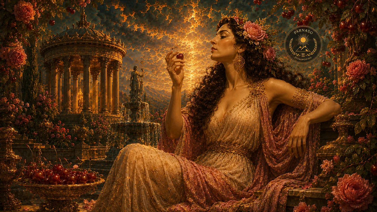 Cloris contemplando una cereza